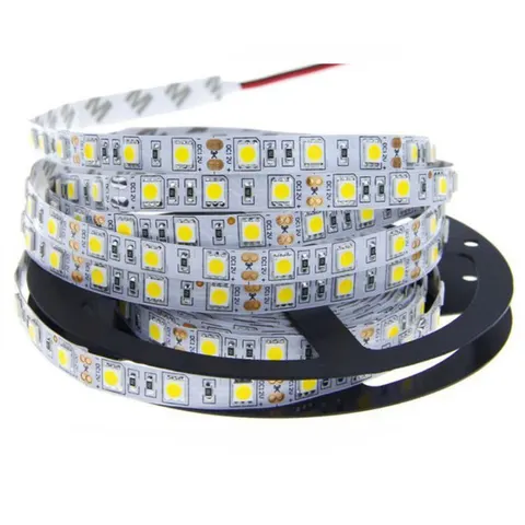 5050 - 12V - Non Waterproof - LED Striplight - 5m - Click to Choose - Green / 60 LEDs/m