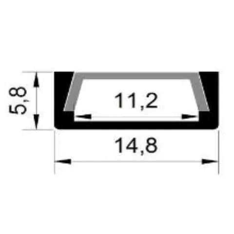 1506 - LED Aluminium Surface Channel - 2m - Opal