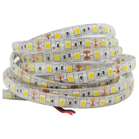 5050 - 12V - Waterproof - LED Striplight - 5m - Click to Choose - Warm White / 60 LEDs/m