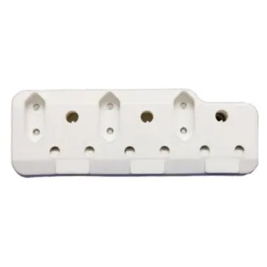 Selectrix - 3 X 3 pin 16A + 3 X flat 2 pin 5A Horizontal Adaptor - (SC 596)
