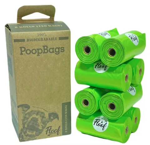 Floof poop Bags - 8 Rolls (120 Bags)