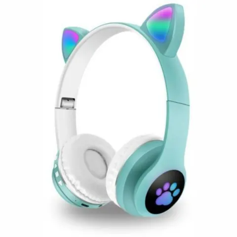 Kids Cat Ear Bluetooth Wireless Headphones - Click to Choose - Teal