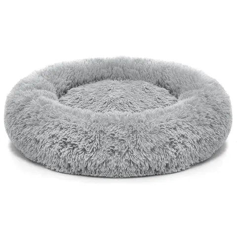 Plush Pet Bed - L - 70cm / Grey
