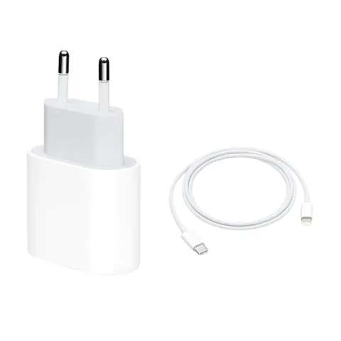 18W Power Adapter Charger - USB C - with Lightning Cable - 1m