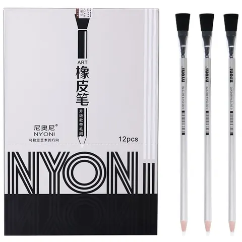 Nyoni - Rubber Pen By Brush  - 12 Pcs / (SC N2820)