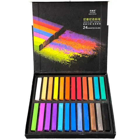 Nyoni - Color Chalk Artist Soft Pastels  - 24 Colors / (SC N2829)