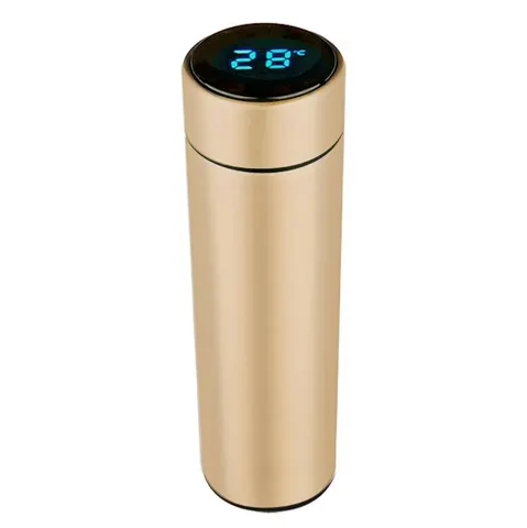 Digital Thermometer Flask - Gold 