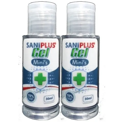 SaniPlus SaniGel Minis - 2 Pack - 2 x 30ml Gel Hand Sanitiser