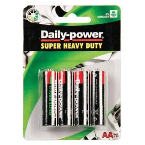 AA - 4 Pack - Super Heavy Duty Battery - Daily Power