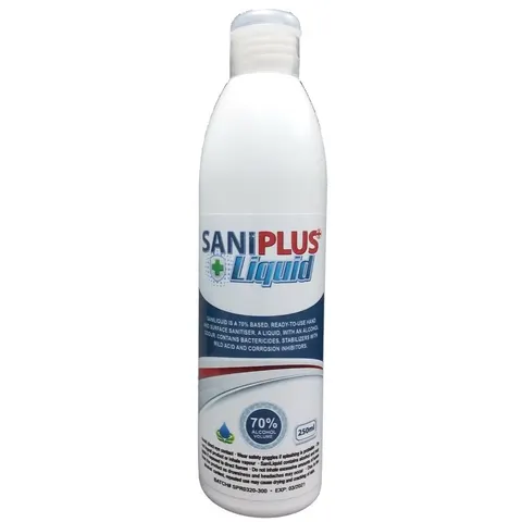 SaniLiquid - 250ml Sanitising Liquid with Fliptop Lid - Sanitiser