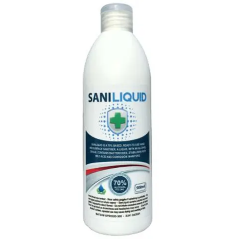 SaniLiquid - 500ml Sanitising Liquid with Fliptop Lid - Sanitiser