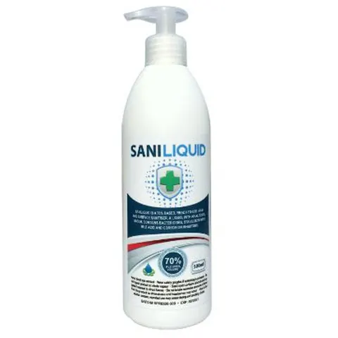 SaniLiquid - 500ml Sanitising Liquid with Pump - Sanitiser