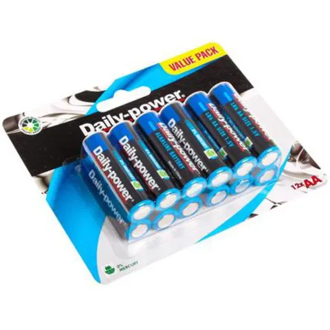 AA - 12 Pack - Alkaline Battery - Daily Power - Value Pack