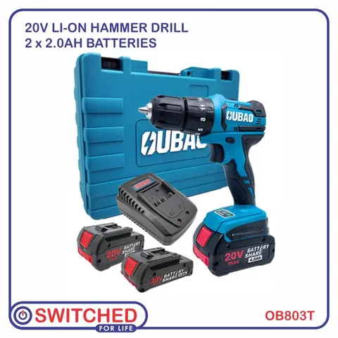 OB803T - Impact Hammer Drill - 20V Li-lon Brushless - Oubao